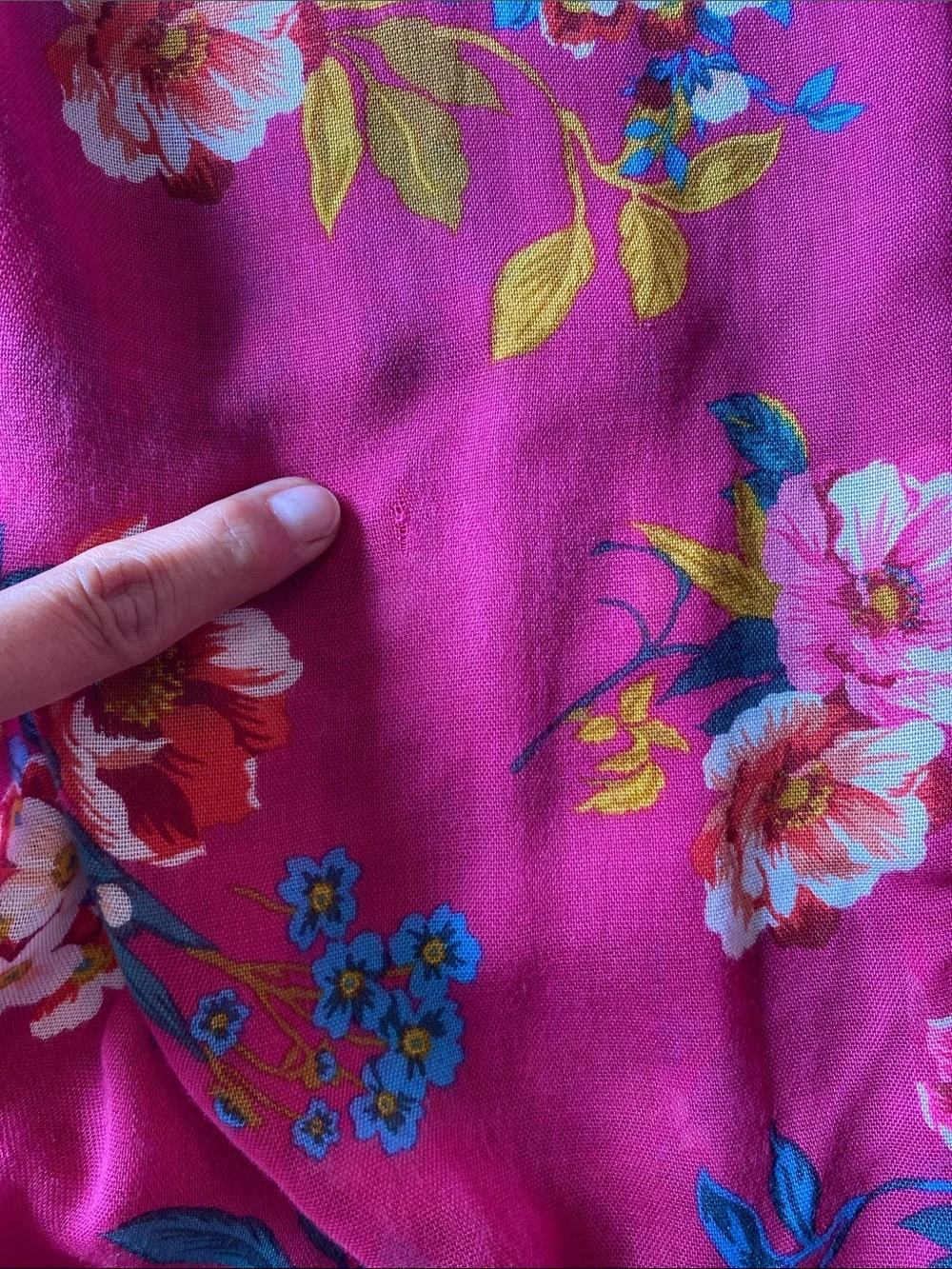 LOFT Fuchsia Floral Open-Front Kimono in a Cotton/Modal Blend